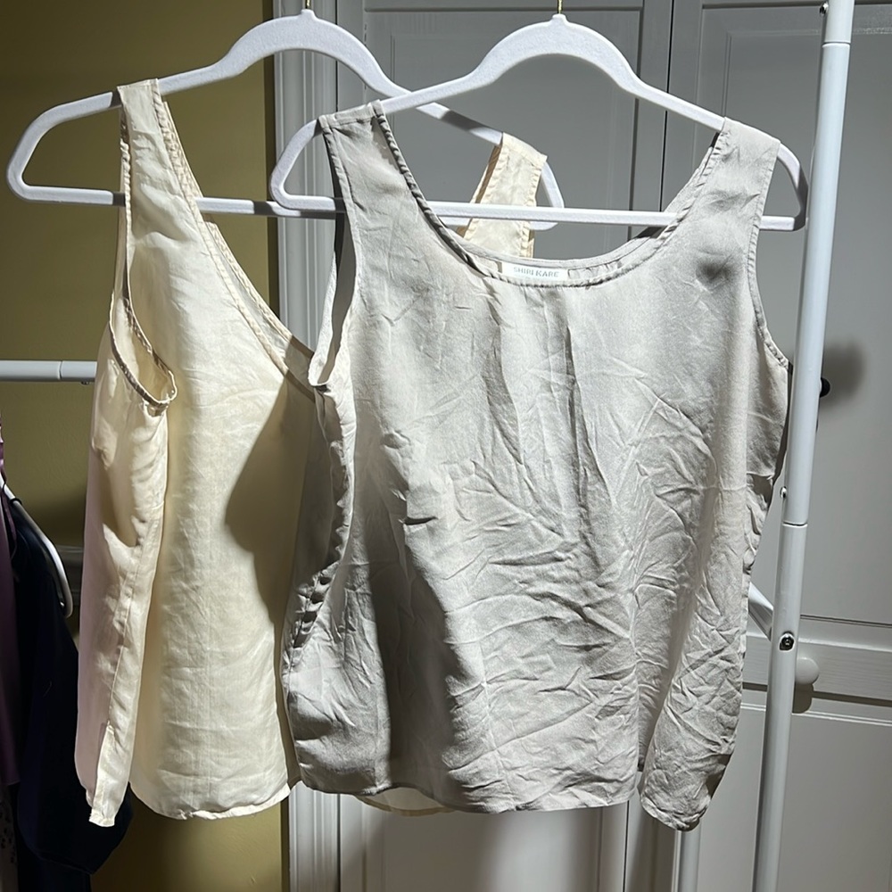 2 blouse for women Cream beige.